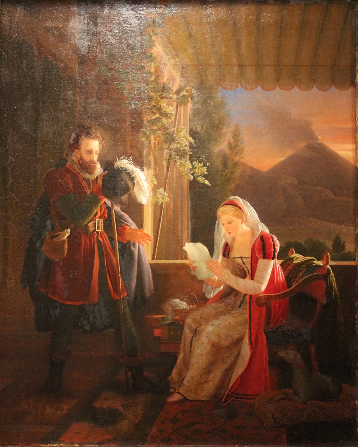 Tasso a casa della sorella Cornelia a Sorrento - Musée des Beaux, Arts, Lione